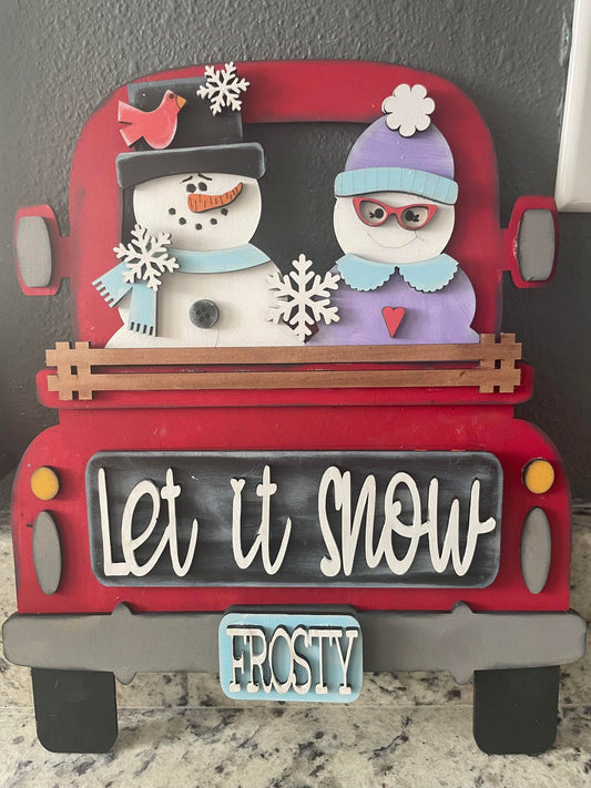 Let It Snow | Interchangeable Truck Insert