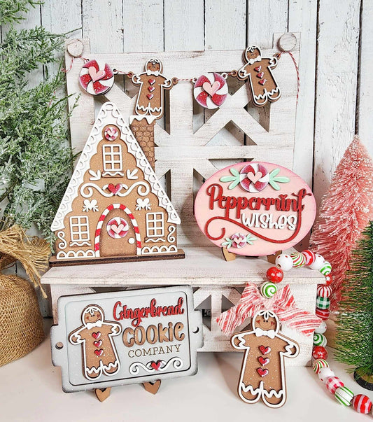 Gingerbread Tiered Tray Set