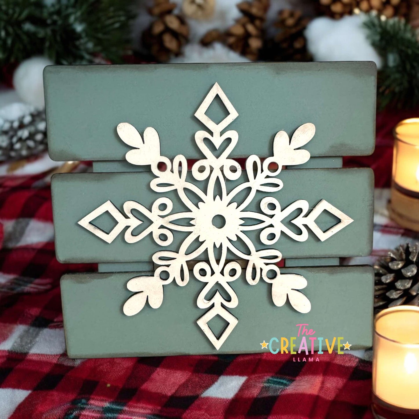 Vintage Snowflake Square