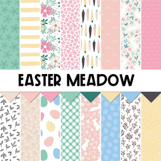 Easter Meadow| Printed Scrapbook Paper