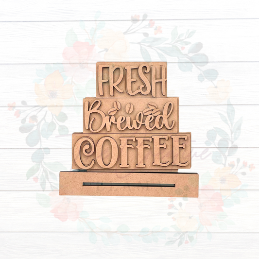 Fresh Brewed Coffee Word Stack
