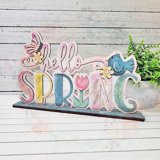 Hello Spring Shelf Sitter