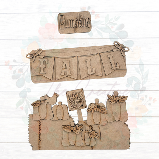 Fall Pumpkins | Interchangeable Insert