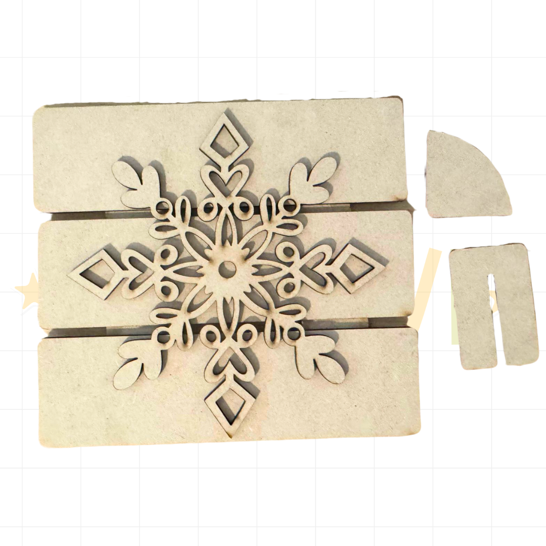 Vintage Snowflake Square