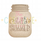 Hello Summer Mason Jar Door Hanger