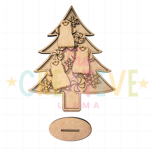 Gingerbread & Peppermint Standing Tree