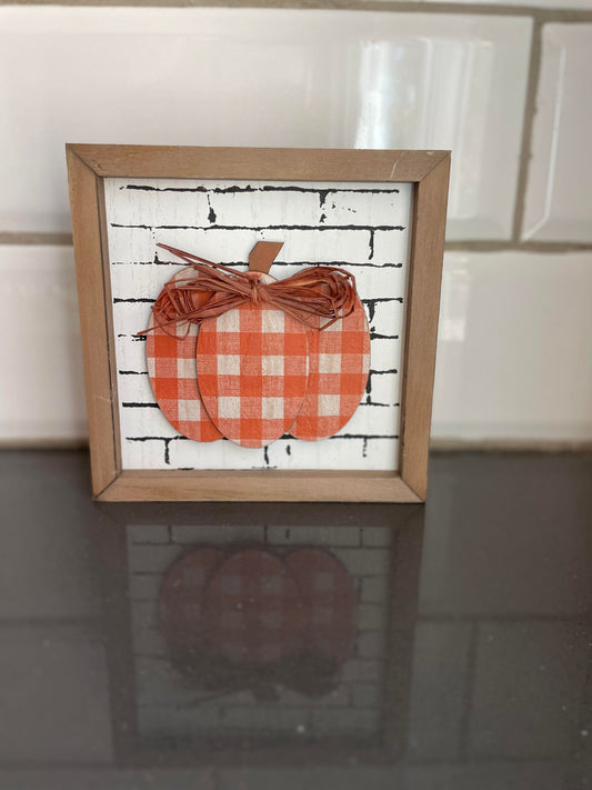 Box Frame Pumpkin - Finished Piece